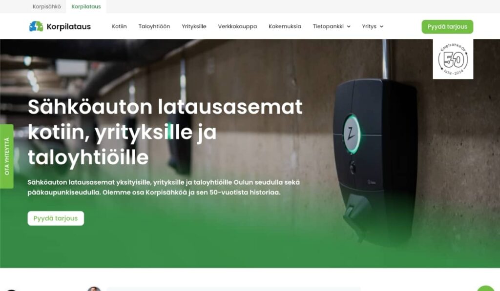 GOsomen toteuttamat nettisivut korpilataus.fi