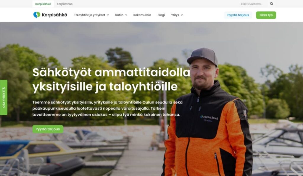 GOsomen toteuttamat nettisivut korpisahko.fi